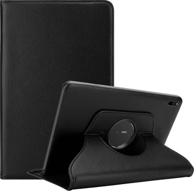 Cadorabo Tablet Hoesje geschikt voor Huawei MatePad 11 (10.95 Zoll) in OUDERLING ZWART - Beschermhoes ZONDER auto Wake Up, met stand functie en elastische band sluiting Book Case Cover Etui