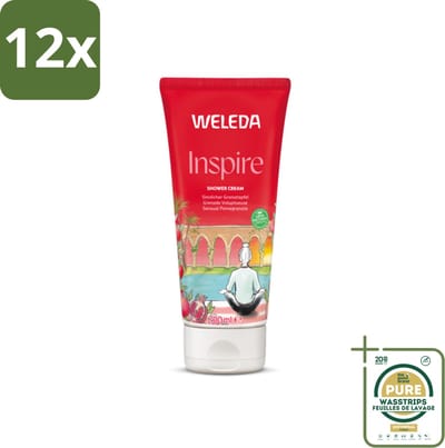 WELEDA - Douchecrème Granada Inspire - Granaatappel - 200 ml - Voordeelverpakking - 12 stuks - Weleda - Biologische