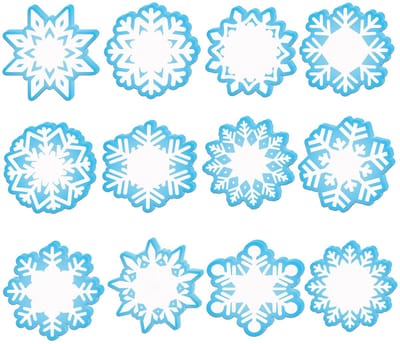 Dailygoods- Plaknotities 480 Vellen - Mini Plaknotities 3x3 Inch - Kerst Sneeuwvlok - Zelfklevende Notities - Draagbaar Formaat - Verschillende Patronen - Sticky Notes