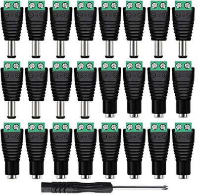 12 Paren 5.5mm x 2.1mm DC Power Connector Male Female voor CCTV-camera's