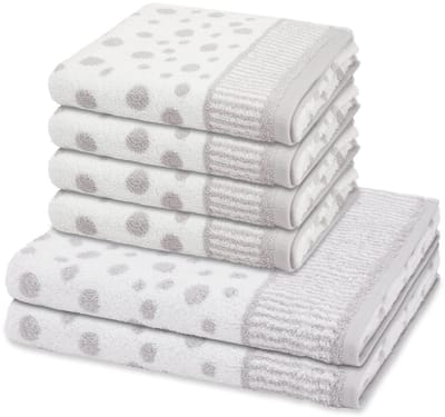 Ross Sonstiges 4 X handdoek 2 X douchehanddoek - in set 6 pack Punkte allover