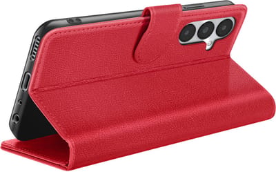 Zanae, Hoesje geschikt voor Galaxy A05s - Wallet Case met Stand & Magneetsluiting, Rood