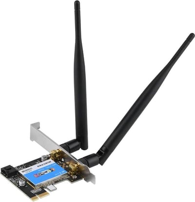Wi-Fi netwerkkaart met Bluetooth 4.0 - Dual-band draadloze PCIe-netwerkadapter - 2.4G / 5G - PCI Express - Wifi-kaart - 2 6db-antennes - Win7 / 8/10 .