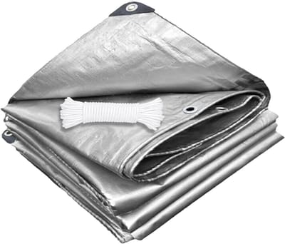 Waterdicht Dekzeil - Beschermhoes Buiten - Tuin Meubels Dekken - Scheurbestendig PE Materiaal - 520x780 cm - Zilver