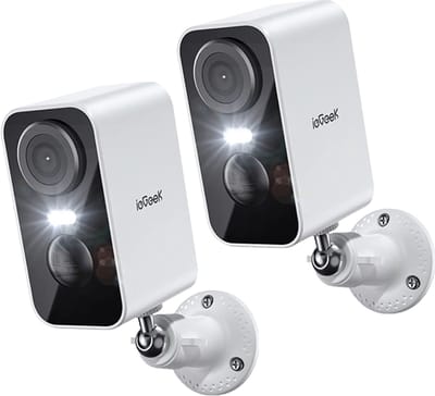 2K Draadloze Beveiligingscamera Buiten met Accu - WiFi IP Camera met Kleuren Nachtzicht, PIR Bewegingsdetectie en App 2pcs