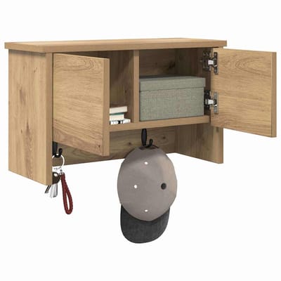 vidaXL - Wandgemonteerde - kapstok - Muurmontage - Artisan - Eiken - Bewerkt - hout