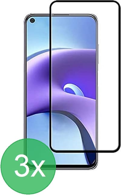 Screenprotector Geschikt voor: Xiaomi Redmi Note 9T / Xiaomi Redmi note 9 5G Full 3x - screen protector - volledige glas - bescherming - beschermglas - ZT Accessoires