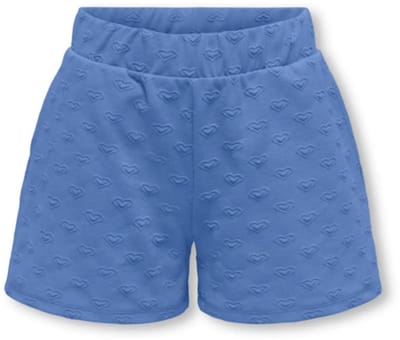Only Girls - Korte Broek - KOGSIMONE - Hartjes - Blauw - Maat 128