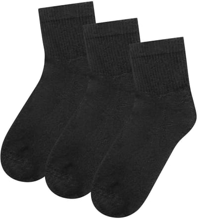 Comfortabel & Zijdezacht Bamboo Basics Enkelsokken Sacha (3-pack) - Zwart - 35-40