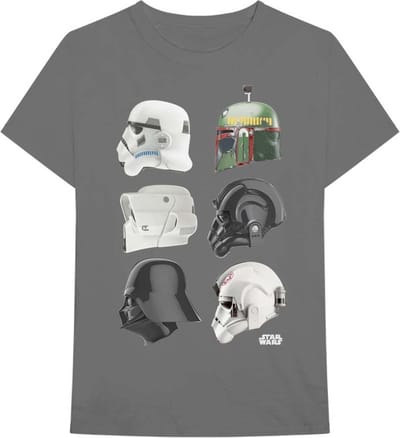 Disney Star Wars - Helmet Profiles Heren T-shirt - S - Grijs