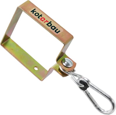 Schommelhaak Vierkant - Hangbeugel Klem - Veilig Ophangen - Verzinkt Staal - 120 x 120 mm - Zilverkleurig