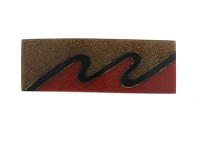 Behave - Haarspeld - Bruin - Oranje - Retro Design - 8.5 cm
