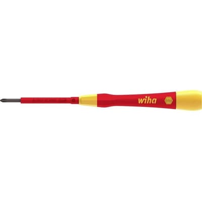 Wiha 42380 42380 Elektronica, VDE, Elektronica en fijnmechanica Kruiskop schroevendraaier PH 1 Koplengte: 65 mm