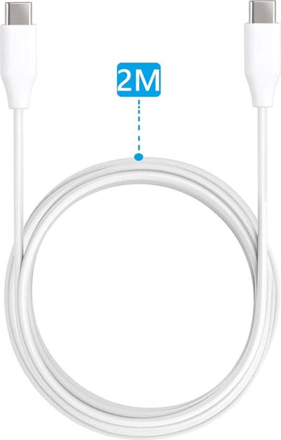 USB-C Snoer - 60W - USB C naar USB C - 2 Meter Lang - Sterke USB Type C Kabel - Datakabel - 480MBps - Voor GSM, Smartphone, Tablet, Telefoon, Laptop