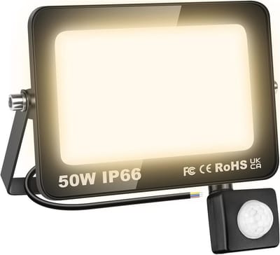 50W LED-spot met bewegingssensor - 5000 lm buitenverlichting voor tuin, garage en terras