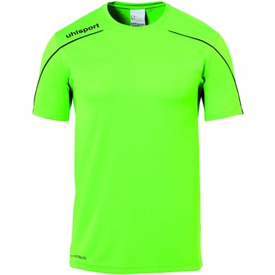 Uhlsport Stream 22 Shirt Korte Mouw Heren - Fluo Groen / Zwart | Maat: S