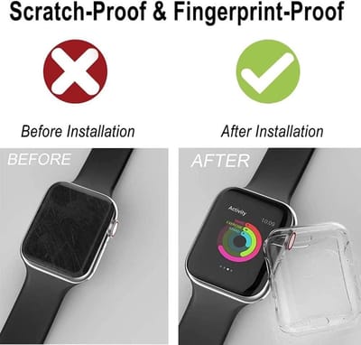 Transparant Hoesje Apple Watch 45mm 7 Serie - 2 Stuks, Screen Protector, Schermbeschermer, Beschermhoes