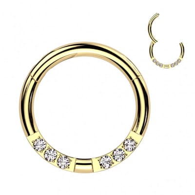 Piercing PVD front size 1.2x8 - goud - LMPiercings