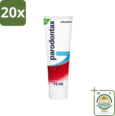 20 x Parodontax - Tandpasta - Fluoride Vrij - 75ml - Grootverpakking - Fluoridevrije Tandpasta - Mondgezondheid - Tandvleesbescherming - Tandplakverwijdering - Bloedend Tandvlees