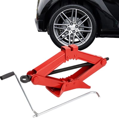 Lomera Mechanische Schaarkrik - 1500 Kg Capaciteit - Robuuste Schaarkrik - Eenvoudig te Bedienen - In Hoogte Verstelbaar - TÜV Gekeurd - GS Gecertificeerd - Draaiarm Inbegrepen - 100 Mm tot 350 Mm - Stevige Constructie - Auto Krik