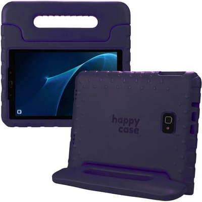 HappyCase Kinder Tablethoes Geschikt voor Samsung Galaxy Tab A 10.1 (2016) | Kindvriendelijke Hoes | Beschemhoes | Kinderhoes | met Handvat en Standaard | Paars