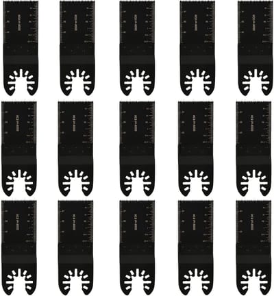 15-delige Oscillerende Zaagbladen Set, Universele 34mm Bladen voor Hout, Kunststof, Metaal en PVC, Accessoires voor Oscillerende Gereedschappen