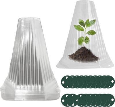 20 Stuks Plant Hoed, Transparante Bescherming voor Sla Planten tegen Vogels, Slakken en Vorst, Ideaal voor Tuinieren en Weersbescherming
