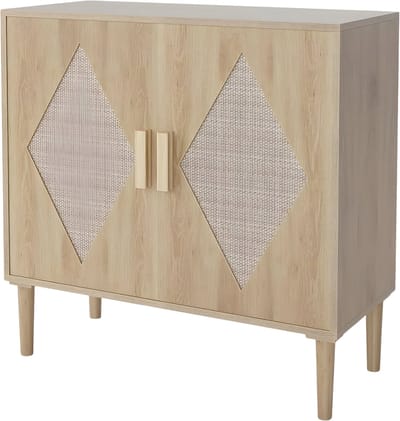 Keuken Buffetkast met Rotan Deuren - Drank- & Koffiebuffet