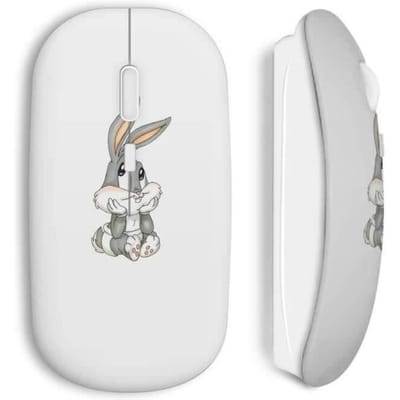 Souris Sans Fil - Bugs Bunny - USB Wifi - Compatible Mac et PC - Couleur Blanc - Technologie Sans Fil