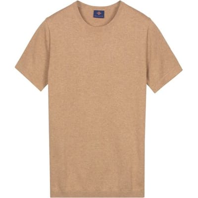 Baileys Trui Short Sleeve Crew Neck Single Knit Zand / male