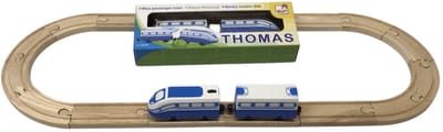 Elektrische Houten Treinbaan Set Thomas - Speelgoedtrein Spoorbaan Rails - Spoorweg Treinset Electrisch