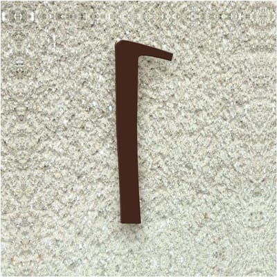 Huisnummer 1 - Nummerbord Huis - Huis Identificatie - Klassiek Lettertype - 30 cm Hoog - Mahoniebruin Glanzend
