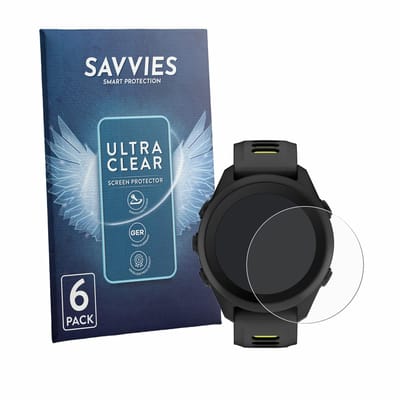 Savvies - Screenprotector voor Garmin Forerunner 170 - Folie Beschermfolie transparant 6 Stuks