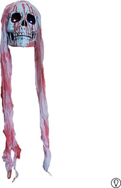 Fjesta© Halloween hangdecoratie doodshoofd met LED - 110cm