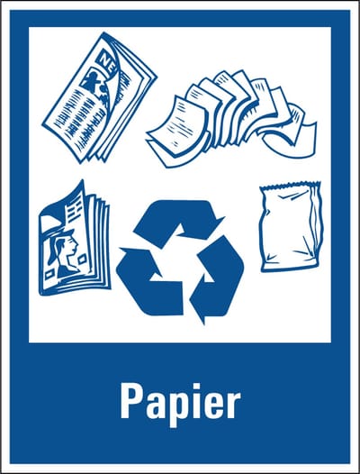 Papier scheiden sticker 400 x 300 mm