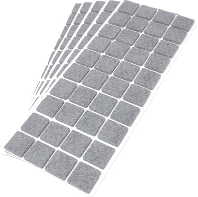 Zelfklevende Viltglijders 200 stuks - Bescherming voor Meubels en Vloeren - Vierkant, Grijs, 25x25 mm