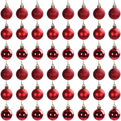 Unyqoos ® Betoverende Roodkleurige Kerstdecoratie Ballenset voor Sprankelende Feestdagen