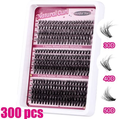 lashes 300 stuks - 30D+40D+50D - 10-18 mm D krul - Pre-Made Volume Fans - Pre-Made Fans - Wimperextensions - Cluster - Lashes - Naturel - Stukjes wimpers - Diy lashes