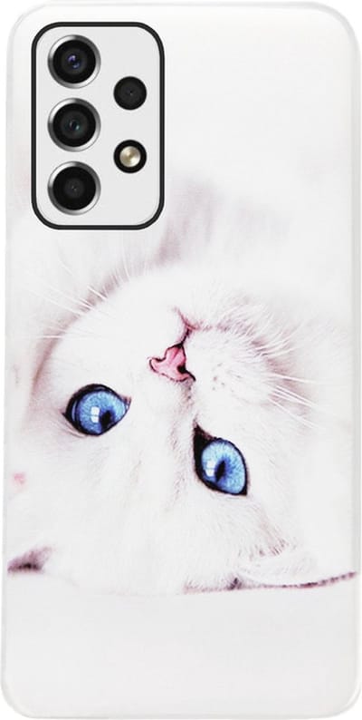 ADEL Siliconen Back Cover Softcase Hoesje Geschikt voor Samsung Galaxy A73 - Katten