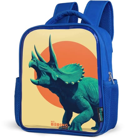 NoBoringSuitcases.com® - Rugzak blauw - Schooltas jongens - Hoornkrijger in de zon - Kinder rugtas jongen - Boekentas kind - Kinderrugzak voor school - Schoolrugzak