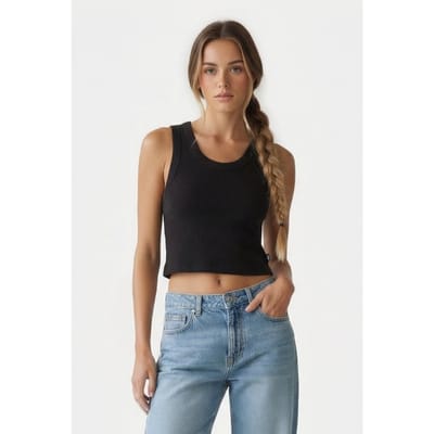 Vans Drew Rib Tank Ave Black Maat: M | Mouwloze Tops Outlet | Dames | Zwart