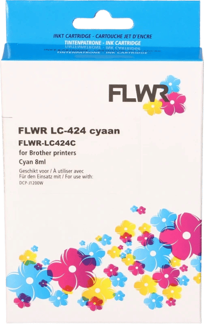 FLWR - Cartridges / Brother LC-424 / cyaan / Geschikt voor Brother