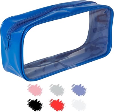 SnelShoppen - Grote Pennenbakjes Blauw, Organizer voor Kantoor en School, Ruime Opbergruimte, Perfect voor Kinderen en Volwassenen, Enkelpack