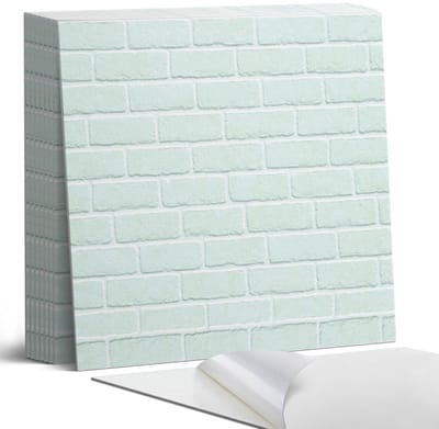 Coloray Plaktegels - Bakstenen muurpatroon Portugese Tegels - 30 cm x 30 cm - Romig Plaktegels - 9 stuks - Vierkant PVC Tegels - Plaktegels Keuken - Zelfklevende Vloertegels - Vinyltegels Vloer Zelfklevend - Zelfklevende Tegels