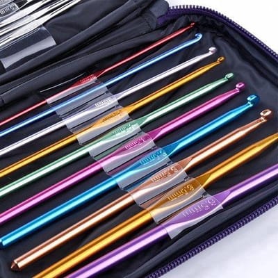 Scoby - Haaknaaldenset - Haken - Crochet Kit - 22-delig - Inclusief etui - Meerkleurig