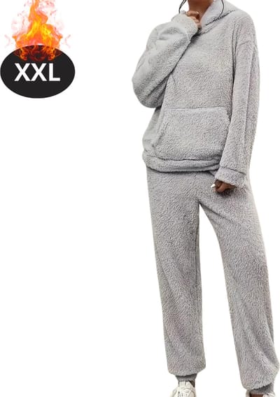 Nivard Joggingpak - Huispak - Volwassenen - Trainingspak - Comfortabel - Joggingsbroek - Tracksuit - Dames - Grijs - XXL