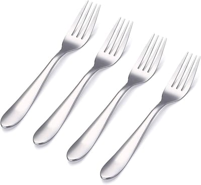 4-delige Kinderen Vorken Set van Roestvrij Staal voor Kinderen - Ideaal voor Avondeten, Kindercutlery en Eetgerei van 14.5cm (4 Vorken)