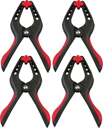 Benson Zeilklemmen/veerklemmen - 4x - kunststof - 22 cm - profi lijmklemmen met rubber heft