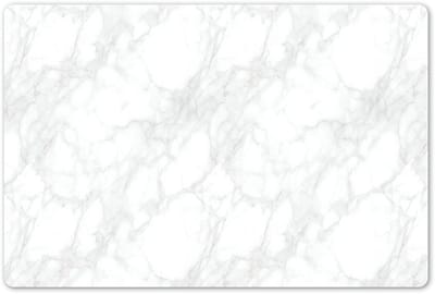 Placemats 45x30 cm - Placemat kunststof - 1 stuk - Minimalistisch - Wit - Grijze aders - Borden onderleggers - Decoratie voor op tafel - Keuken tafeldecoratie accessoires - Vinyl onderlegger - Tafelversiering
