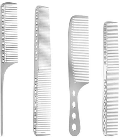 Aluminium Haarkam Set - Professionele Metalen Kammen voor Mannen en Vrouwen - Antistatisch en Hittebestendig